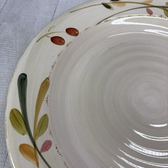 Home Target HMQ 73 Red Berries Green Tan Leaves Stoneware Dinner Plates Set of 4 - Picture 13 of 16